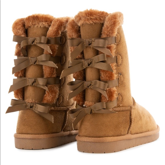 Baby/Toddler Bow Tie Fur Boots - Picture 3 of 6